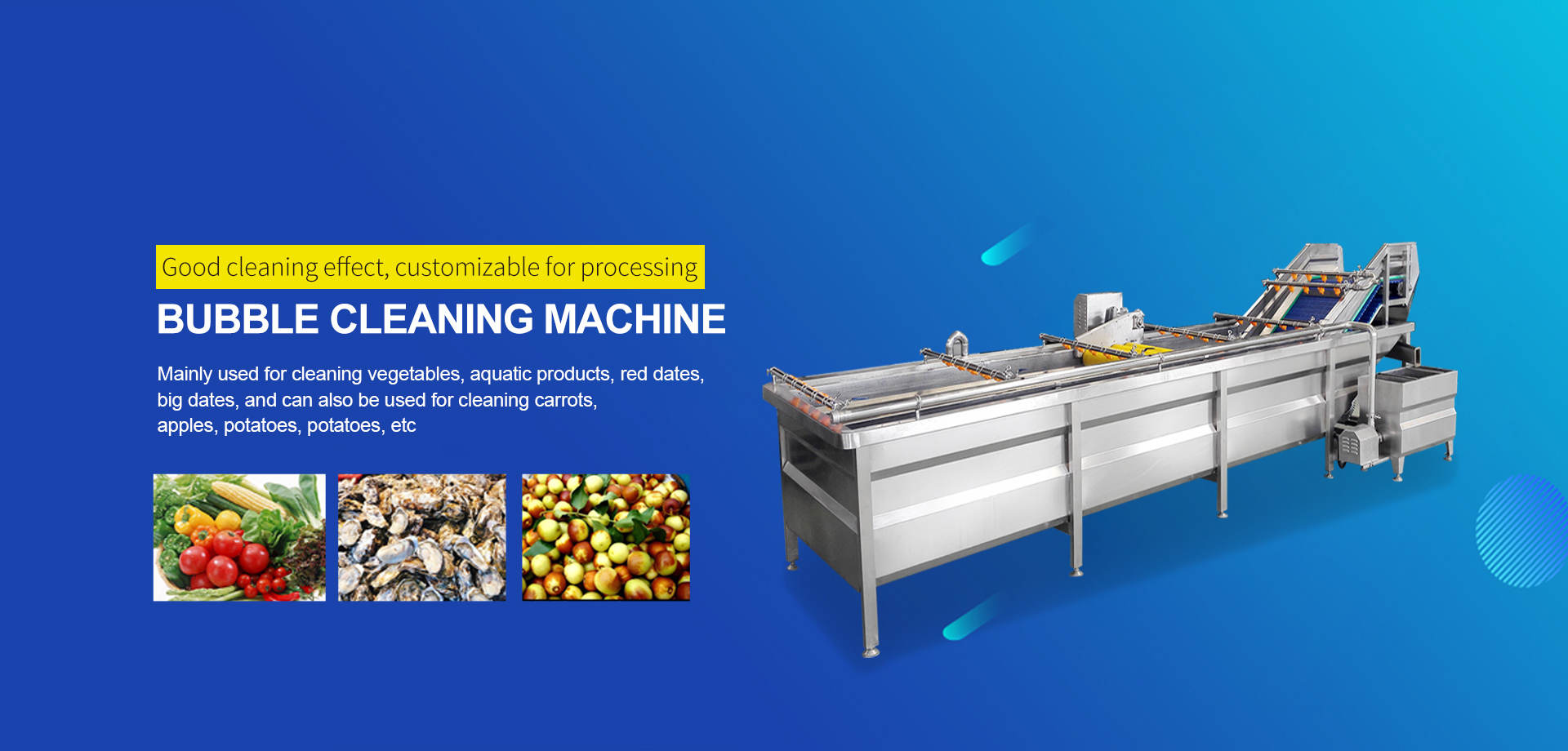 Fruit and veBubble cleaning machinegetable vacuum precooler